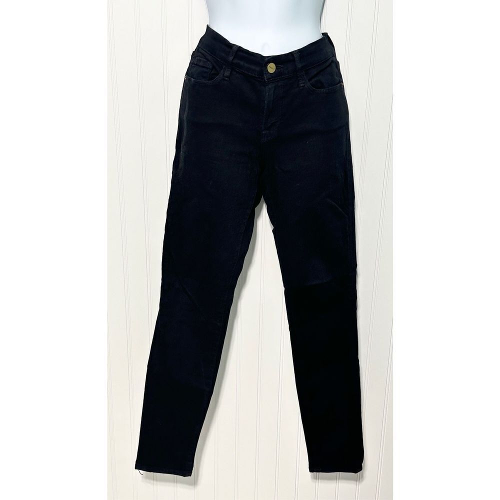 Frame Denim Le‎ Skiny De Jeanne Film Noir Mid Rise Slim Fit Jeans Black Size 27